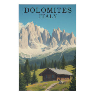 Dolomites Italy Illustration Travel Wall Art