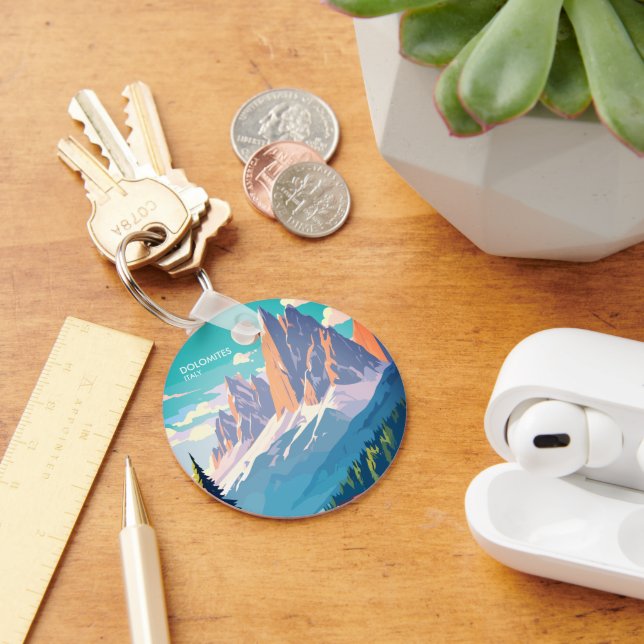 Dolomites Italy Vintage Travel Keychain (Desk)