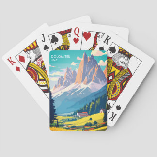 Dolomites Italy Vintage Travel Poker Cards