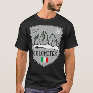Dolomites Mountain Italy Emblem   T-Shirt