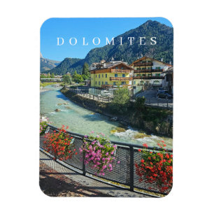 Dolomites Pozza di Fassa view fridge magnet