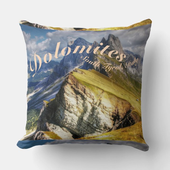 Dolomites South Tyrol Italy Throw Pillow (Front)
