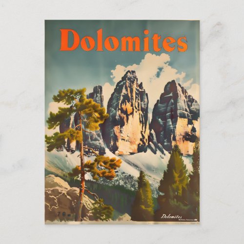 Dolomites Vintage Postcard