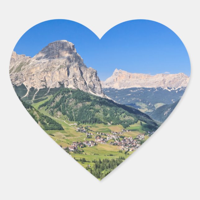 Dolomiti - Val Badia Heart Sticker (Front)