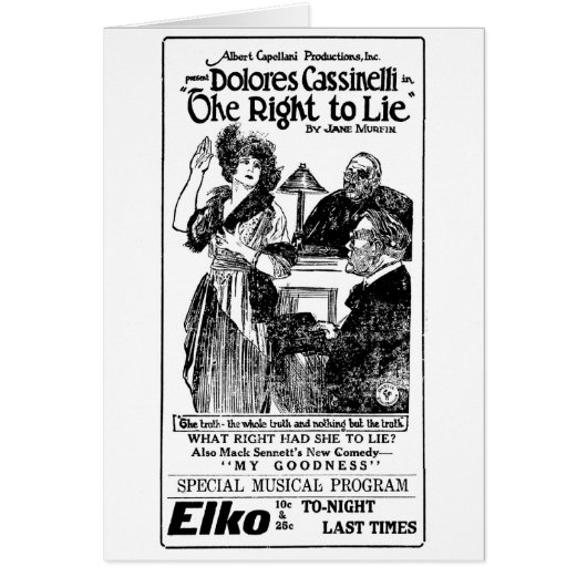 Dolores Cassinelli Mack Sennett 1921 silent ads Cards (Front)