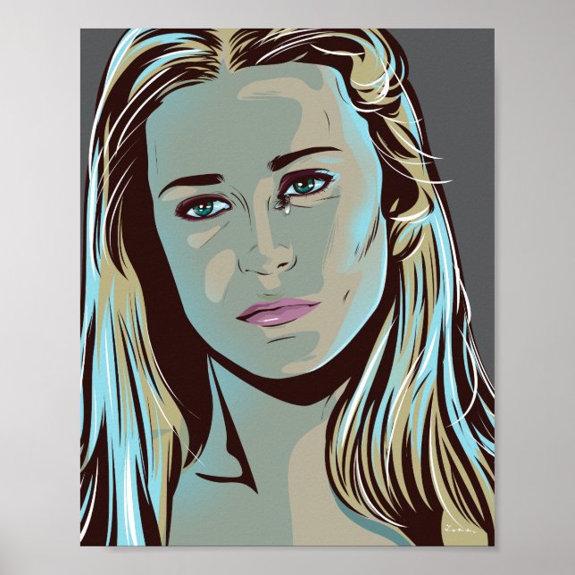 Dolores from Westworld illustrated poster (Front)