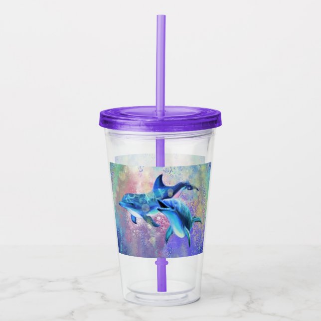 Dolphin Acrylic Tumbler (Front)