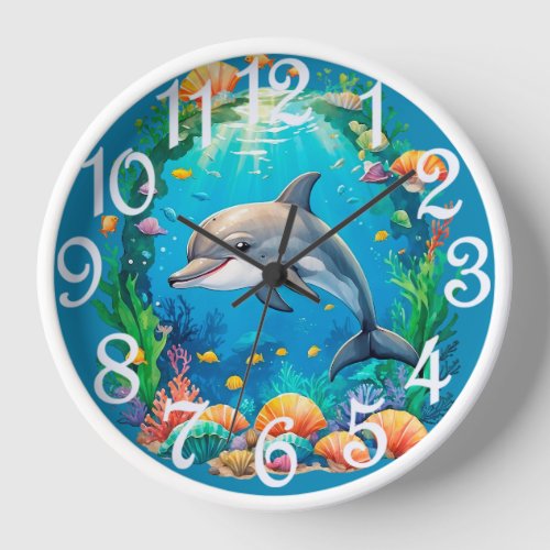 Dolphin Acrylic Wall Clock