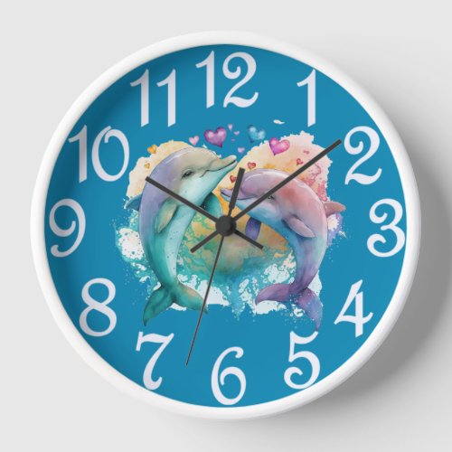 Dolphin Acrylic Wall Clock