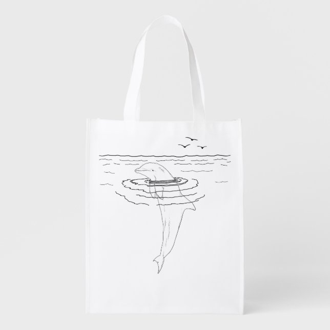 Dolphin Adult Coloring Bag (Front)
