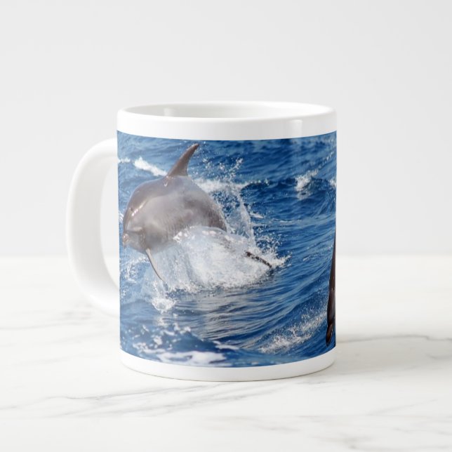 Dolphin Adventure Giant Coffee Mug (Front Left)