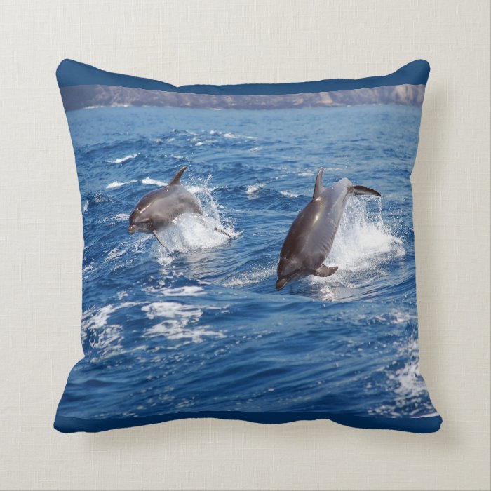 Dolphin Adventure Throw Pillow