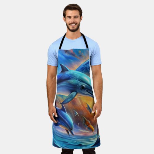 Dolphin All Over Print Apron