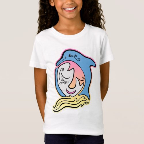 Dolphin and Fish Face Ocean Dreams T_shirt