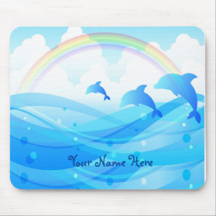 Dolphin and Rainbow Kids Mouse Pad