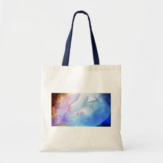 DOLPHIN AND WHALE LARGE TOTE BAG FOR SWIMMING IN D