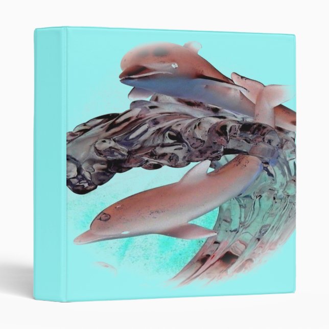 Dolphin art Avery Binder (Front/Spine)