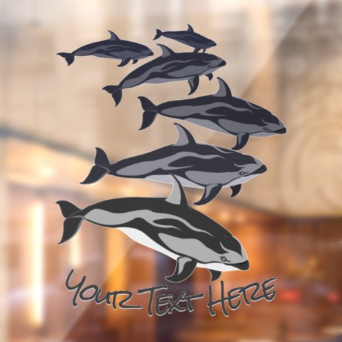 Dolphin Art Decal Personalize Dolphin Window Cling