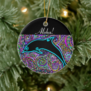 Dolphin Art Design Ceramic Ornament