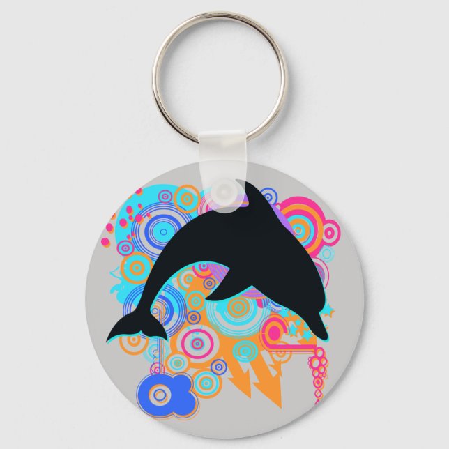 Dolphin Art Keychain (Front)