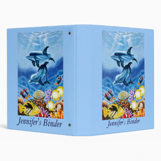Dolphin Art Personalized School or Keepsake Binder