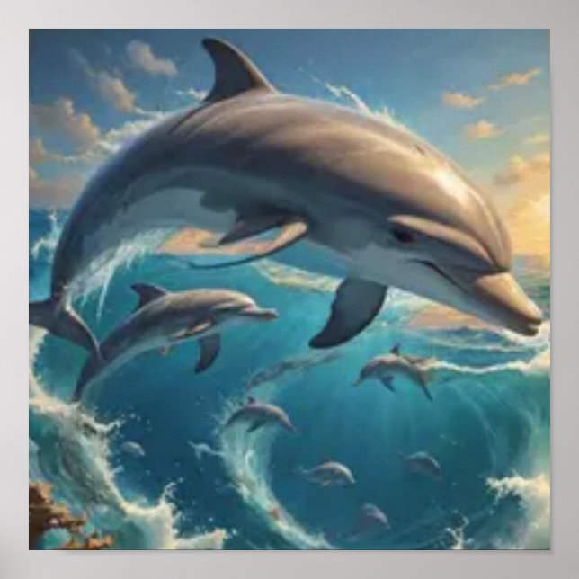 Dolphin art poster (Front)