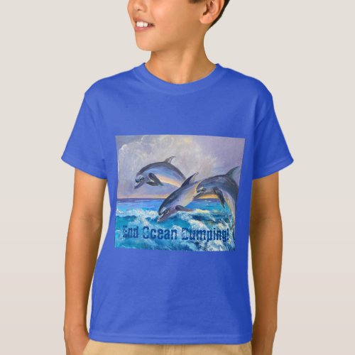 Dolphin Art Protest Ocean Dumping T_Shirt