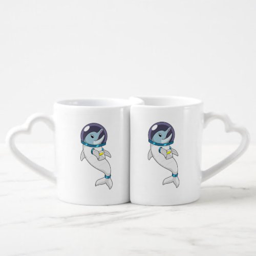 Dolphin as Astronaut in Costume Coffee Mug Set