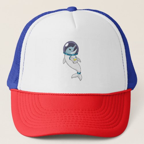 Dolphin as Astronaut in Costume Trucker Hat