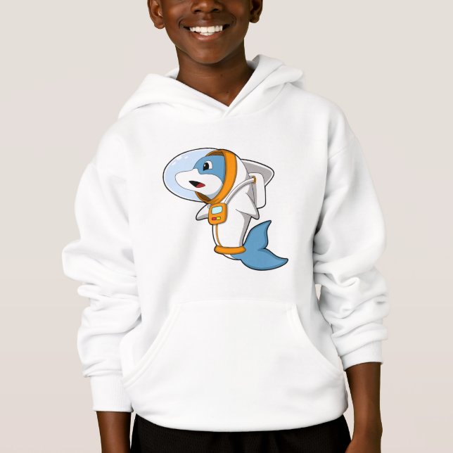 Dolphin as Astronaut with Costume Hoodie (Front)