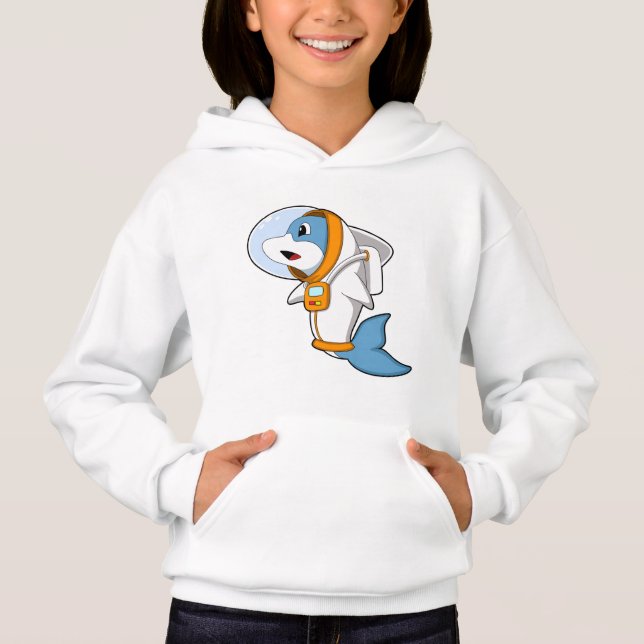 Dolphin as Astronaut with Costume Hoodie (Front)