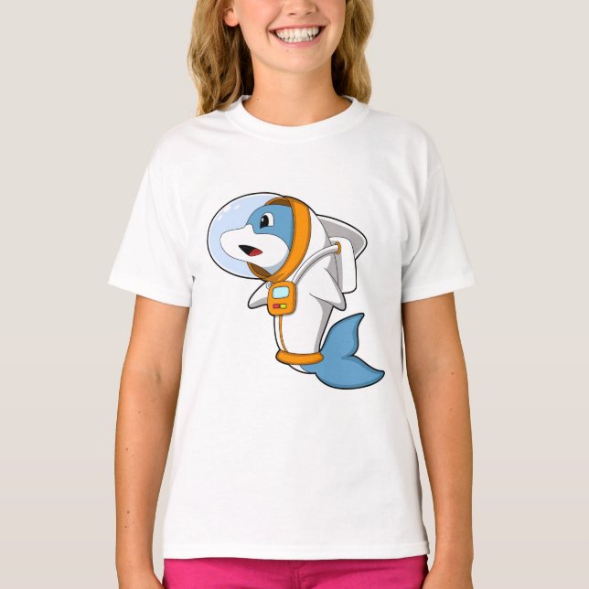 Dolphin as Astronaut with Costume T-Shirt (Front)