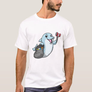 Dolphin as Cleaner with Trash bag T-Shirt