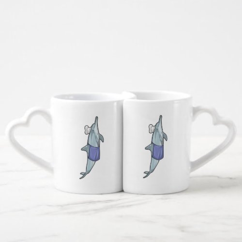 Dolphin as Cook with Chef hat Coffee Mug Set