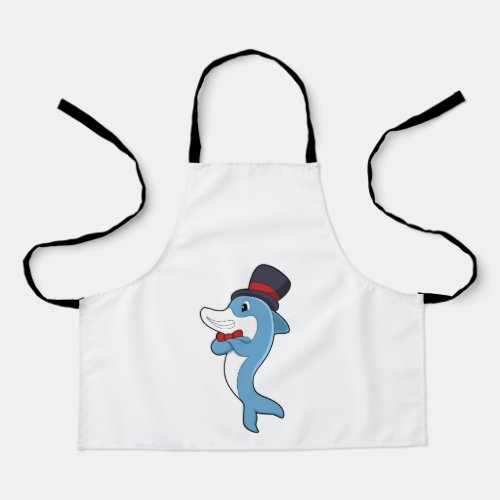 Dolphin as Gentleman with Hat Apron