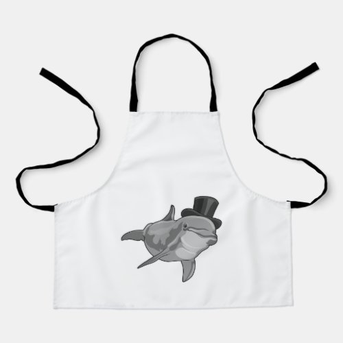 Dolphin as Gentleman with Top hat Apron