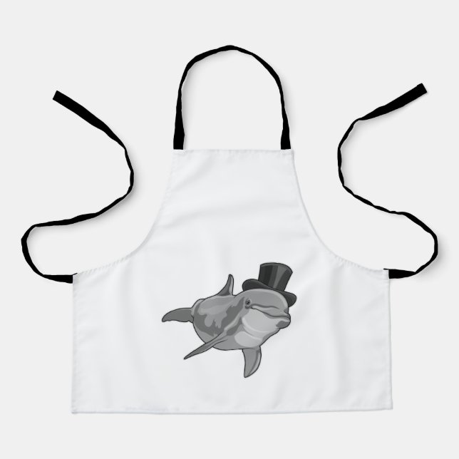 Dolphin as Gentleman with Top hat Apron (Front)