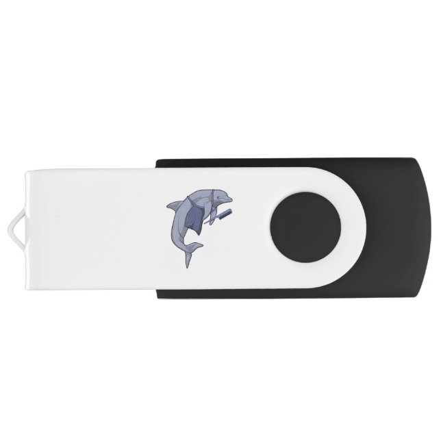 Dolphin as Hairdresser with Comb Flash Drive (Back)