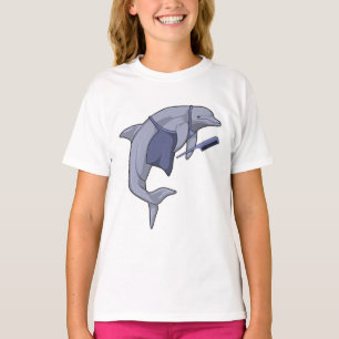 Dolphin as Hairdresser with Comb T-Shirt