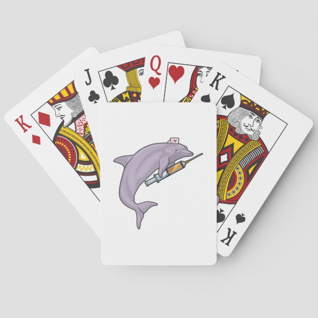 Dolphin as Nurse with Syringe Poker Cards (Back)