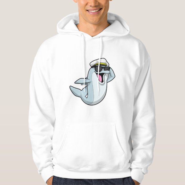 Dolphin as Policeman with Police hat Hoodie (Front)