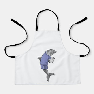 Dolphin as Secretary with Stack of paper Apron