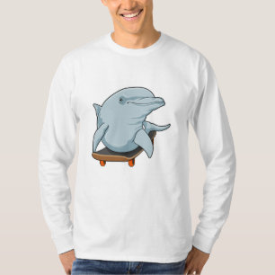 Dolphin as Skater with Skateboard T-Shirt