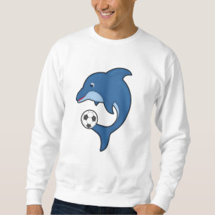 Dolphin as Soccer player with Soccer ball Sweatshirt