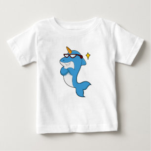 Dolphin as Unicorn with Glasses.PNG Baby T-Shirt