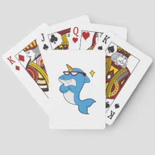 Dolphin as Unicorn with Glasses.PNG Poker Cards