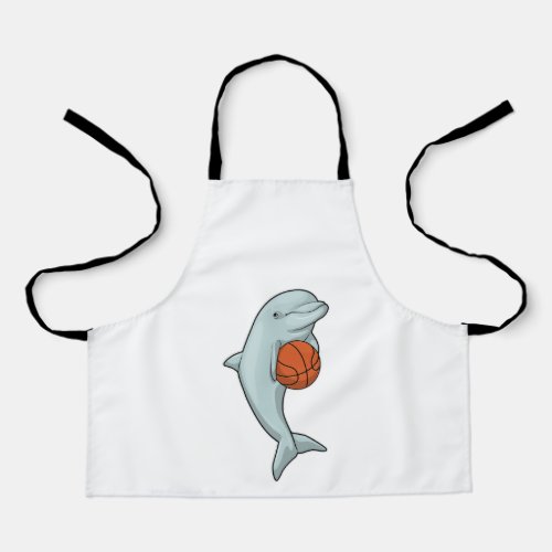 Dolphin at Basketball Sports Apron