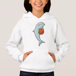 Dolphin at Basketball Sports Hoodie