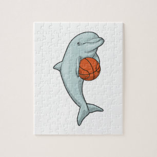 Dolphin at Basketball Sports Jigsaw Puzzle