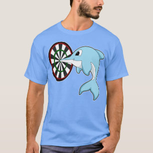 Dolphin at Darts with Dartboard T-Shirt